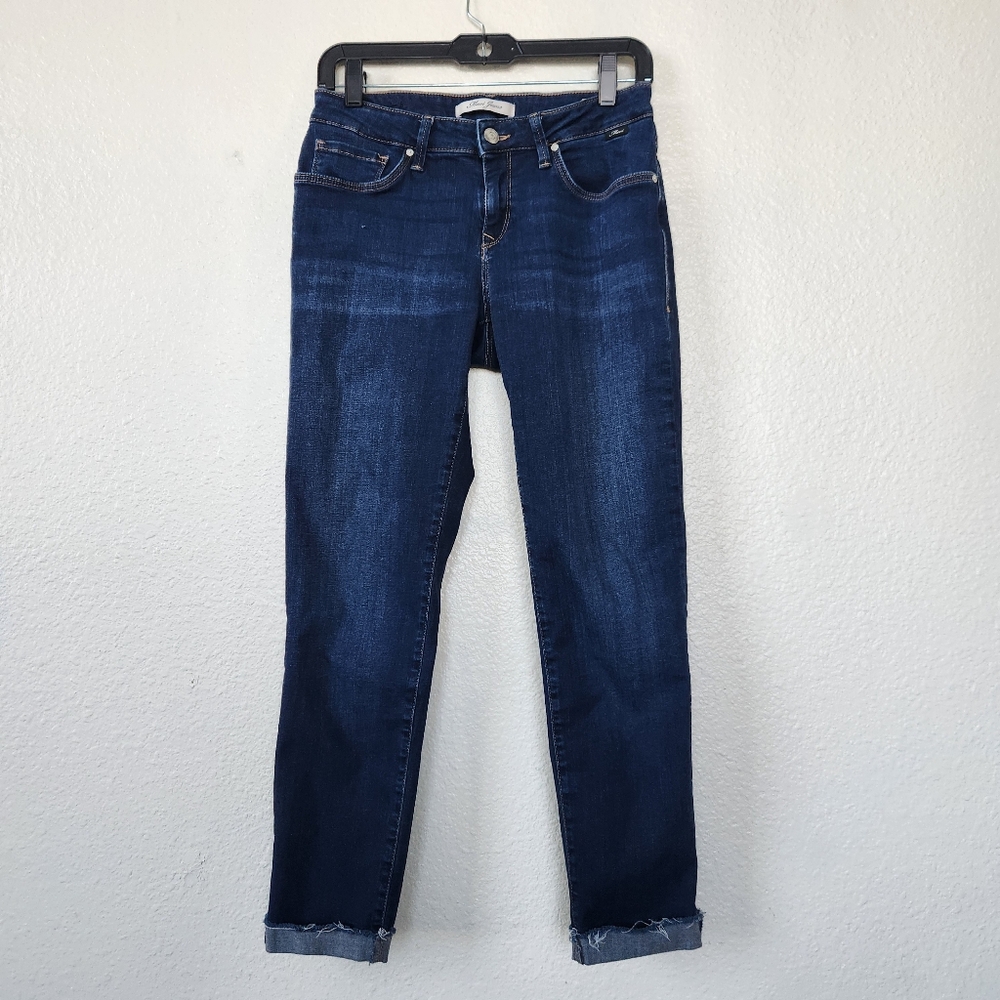 Mavi Ada Boyfriend Jeans Women's Dark Blue EUC Low Rise 26/27